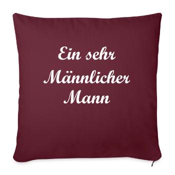 Mannheim Monnem Mannheimat - Housse de coussin décorative 45 x 45 cm - bordeaux - Devant