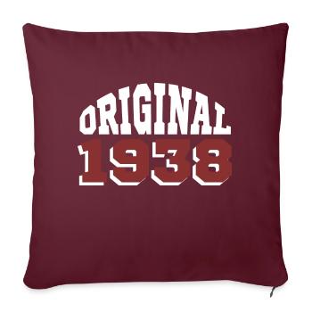 Original 1938 - Housse de coussin décorative 45 x 45 cm - bordeaux - Devant