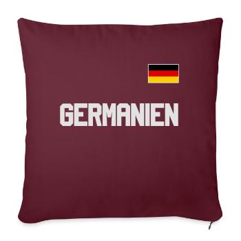Maillot de l’Allemagne look GERMANIEN avec drapeau - Housse de coussin décorative 45 x 45 cm - bordeaux - Devant