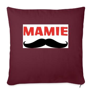 MAMIE - Housse de coussin décorative 45 x 45 cm - bordeaux - Devant