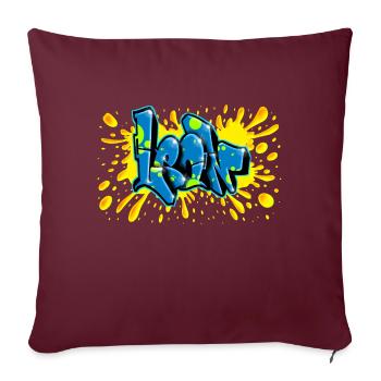Leon graffiti splash name printable on everything - Sofa pillowcase 17,3'' x 17,3'' (45 x 45 cm) - burgundy - Front