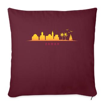 Croatie hrvatska kroatien hrv hr travel Zadar - Housse de coussin décorative 45 x 45 cm - bordeaux - Devant