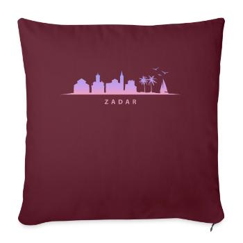 Croatie hrvatska kroatien hrv hr travel Zadar - Housse de coussin décorative 45 x 45 cm - bordeaux - Devant