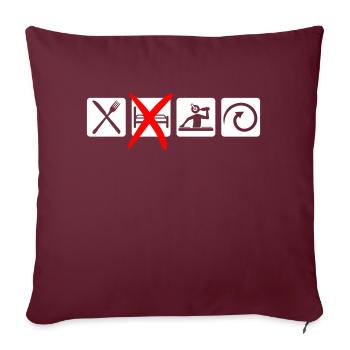 Eat Sleep Rave Repeat Essen Nicht Schlafen Raven - Sofakissenbezug 45 x 45 cm - Burgunderrot - Vorne