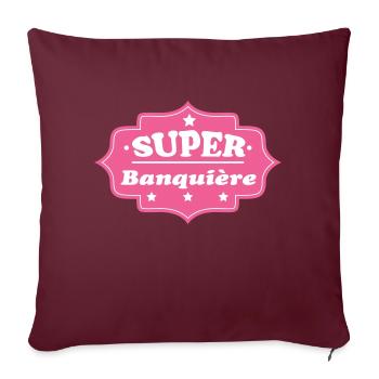 SUPER Banker - Sofakissenbezug 45 x 45 cm - Burgunderrot - Vorne