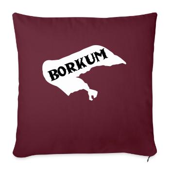 borkum insel - Sofakissenbezug 45 x 45 cm - Burgunderrot - Vorne