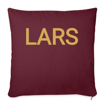Lars - Housse de coussin décorative 45 x 45 cm - bordeaux - Devant