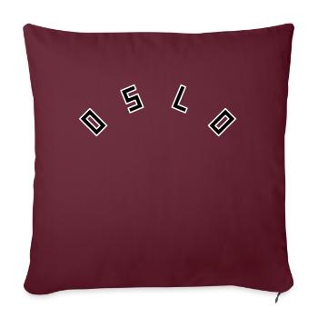 Oslo - Housse de coussin décorative 45 x 45 cm - bordeaux - Devant