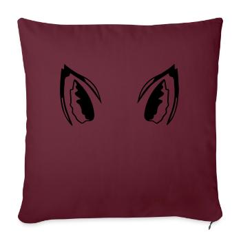 Fox Red Fox Ears Fox Ears Ears Sweet Hearing - Sofa pillowcase 17,3'' x 17,3'' (45 x 45 cm) - burgundy - Front