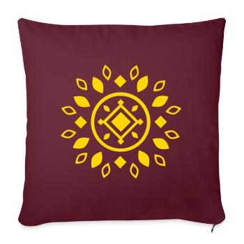 modest mandala - gold - Sofa pillowcase 17,3'' x 17,3'' (45 x 45 cm) - burgundy - Front