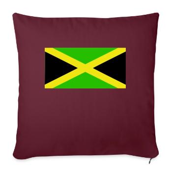 Jamaïque drapeau - Housse de coussin décorative 45 x 45 cm - bordeaux - Devant