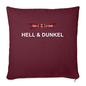 laut&leise - HELL&DUNKEL - Sofakissenbezug 45 x 45 cm - Burgunderrot - Vorne