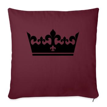 Couronne - Housse de coussin décorative 45 x 45 cm - bordeaux - Devant