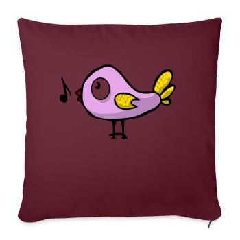 bird oiseau voegel animal animaux7 - Housse de coussin décorative 45 x 45 cm - bordeaux - Devant
