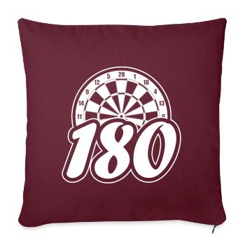 180 Darts Dartscheibe - Sofakissenbezug 45 x 45 cm - Burgunderrot - Vorne
