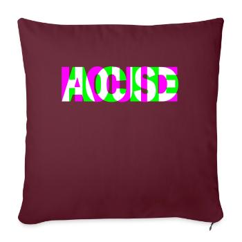 maison acide techno dubstep dj raver party edm - Housse de coussin décorative 45 x 45 cm - bordeaux - Devant