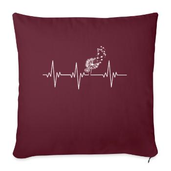 Pouls pusteblume - Housse de coussin décorative 45 x 45 cm - bordeaux - Devant