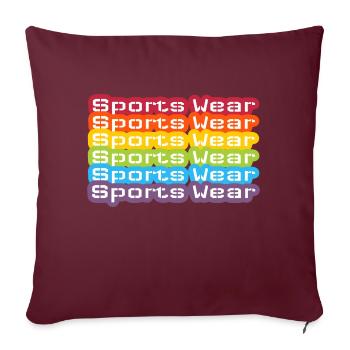 Vêtements de sport Rainbow Two - Housse de coussin décorative 45 x 45 cm - bordeaux - Devant