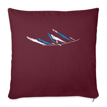 Planeurs plan - Housse de coussin décorative 45 x 45 cm - bordeaux - Devant