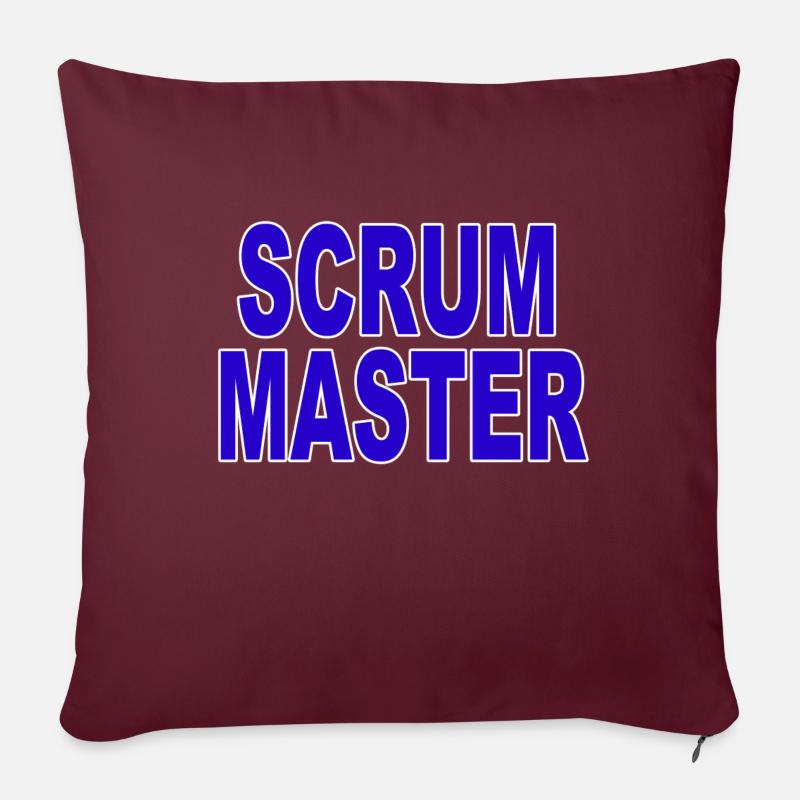 Agile - Scrum Master - Sofa pillowcase 17,3'' x 17,3'' (45 x 45 cm) - burgundy