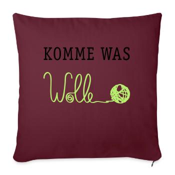 Komme was Wolle - Sofakissenbezug 45 x 45 cm - Burgunderrot - Vorne