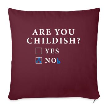 Êtes-vous ENFANTIN ? Êtes-vous ENFANTIN ? - Housse de coussin décorative 45 x 45 cm - bordeaux - Devant