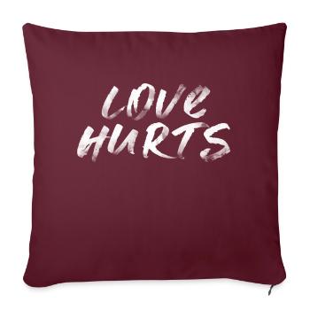 l’amour blesse l’amour police drôle dire - Housse de coussin décorative 45 x 45 cm - bordeaux - Devant