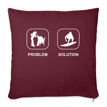 Surfer surf surf surf surf moniteur de surf - Housse de coussin décorative 45 x 45 cm - bordeaux - Devant