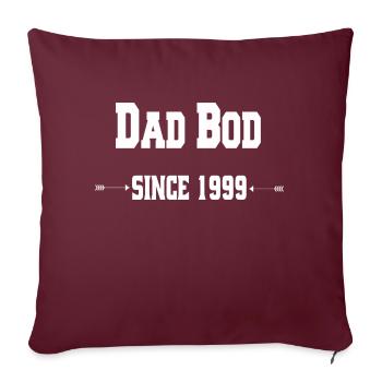 Papa Bod depuis 1999 - Housse de coussin décorative 45 x 45 cm - bordeaux - Devant