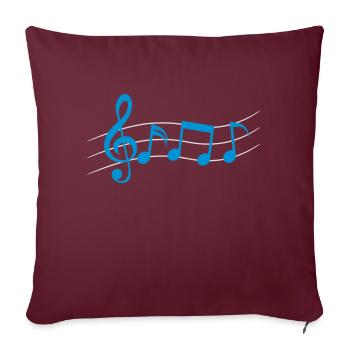 Symboles de logo Partitions de musique - Housse de coussin décorative 45 x 45 cm - bordeaux - Devant