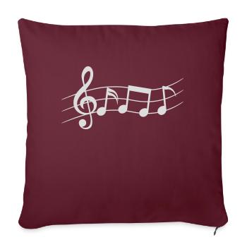 Gesang Logo Symbole Musik - Sofakissenbezug 45 x 45 cm - Burgunderrot - Vorne