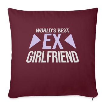 La meilleure ex petite amie du monde - Housse de coussin décorative 45 x 45 cm - bordeaux - Devant