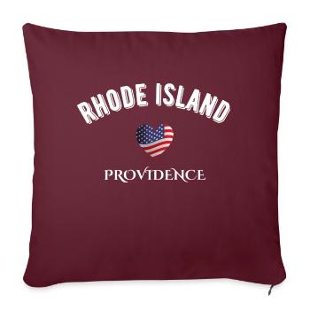 Rhode island - Housse de coussin décorative 45 x 45 cm - bordeaux - Devant