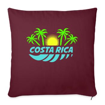 Costa Rica - Housse de coussin décorative 45 x 45 cm - bordeaux - Devant