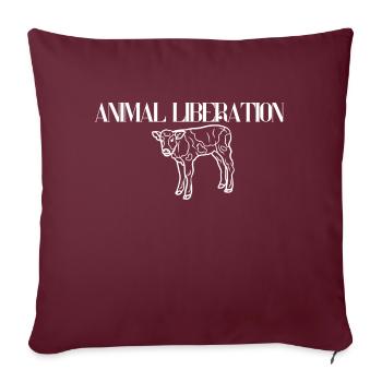 Animal Liberation - Sofakissenbezug 45 x 45 cm - Burgunderrot - Vorne
