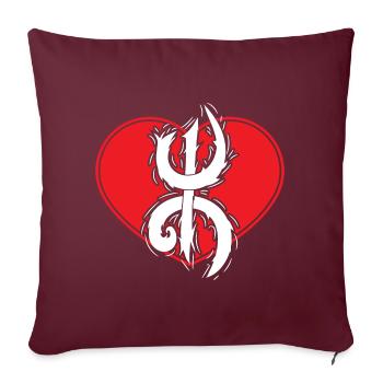 Z Imazighen (en Amulette) - Housse de coussin décorative 45 x 45 cm - bordeaux - Devant