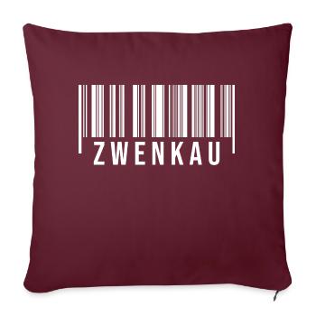 Sachsen Zwenkau - Sofakissenbezug 45 x 45 cm - Burgunderrot - Vorne