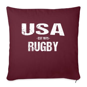 USA Rugby Union - Sofa pillowcase 17,3'' x 17,3'' (45 x 45 cm) - burgundy - Front
