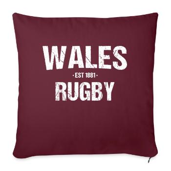 Wales Rugby Union - Sofa pillowcase 17,3'' x 17,3'' (45 x 45 cm) - burgundy - Front