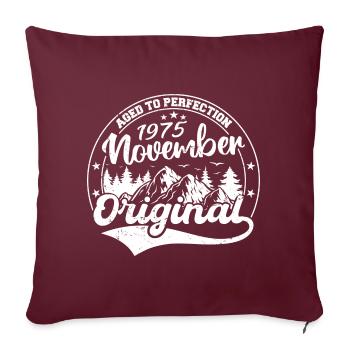 Légendaire depuis novembre 1975 - novembre 1975 - Housse de coussin décorative 45 x 45 cm - bordeaux - Devant