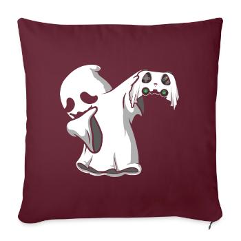 Halloween Dabbing Ghost Gamer - Sofa pillowcase 17,3'' x 17,3'' (45 x 45 cm) - burgundy - Front