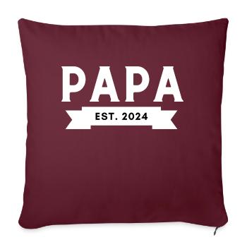 papa 2024 - Sofa pillowcase 17,3'' x 17,3'' (45 x 45 cm) - burgundy - Front