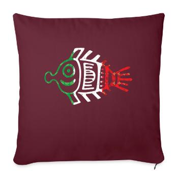 Symbole aztèque Maya mexicain Drapeau mexicain Bec-en-sabot - Housse de coussin décorative 45 x 45 cm - bordeaux - Devant