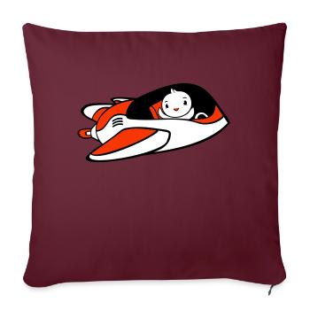 Canard vaisseau spatial Pilote Espace Science fiction Cool - Housse de coussin décorative 45 x 45 cm - bordeaux - Devant