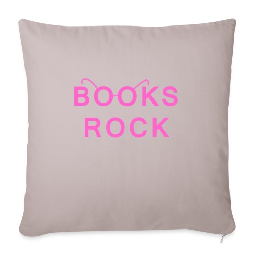 Books Rock Pink - Sofa pillowcase 17,3'' x 17,3'' (45 x 45 cm)