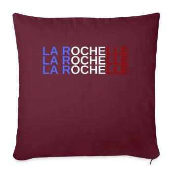 LA ROCHELLE FRANCE - Housse de coussin décorative 45 x 45 cm - bordeaux - Devant