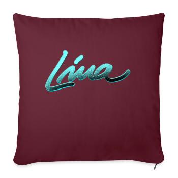 lina schrift graffiti vorlage - Sofakissenbezug 45 x 45 cm - Burgunderrot - Vorne