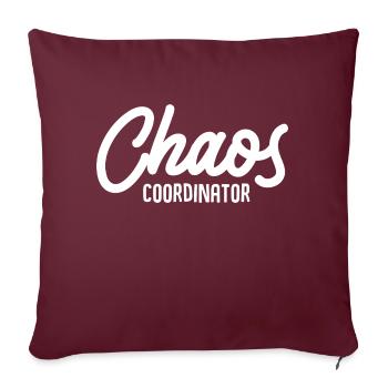 Chaos-Koordinator - Sofakissenbezug 45 x 45 cm - Burgunderrot - Vorne