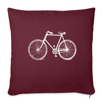 Bicycle Bike Men's Bicycle MTB Rider - Sofa pillowcase 17,3'' x 17,3'' (45 x 45 cm) - burgundy - Front