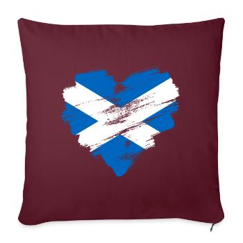 Schottland - Sofakissenbezug 45 x 45 cm - Burgunderrot - Vorne